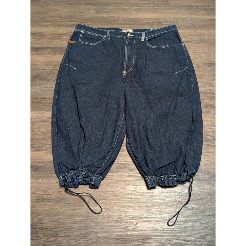Enyce Vintage 90s Baggy Denim Balloon Jorts Dark Wash Indigo 40 Y2K Streetwear